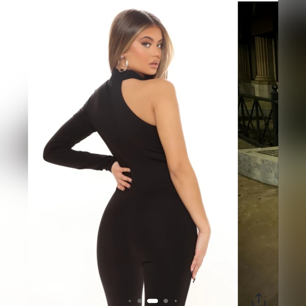 Fashion Nova See Me Shine Embellished Jumpsuit Size M NEW - Picture 4 of 9